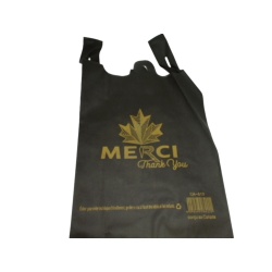 Reusable Shopping Bag Black Merci Thank You""