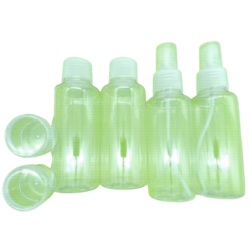 Travel Bottle Set 7pc. Clear Plastic