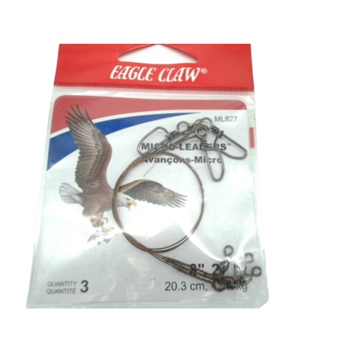 Micro-leader 8 3pk. 27lb. Eagle Claw