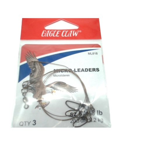 Micro-leaders 3pk. 8 18lb. Eagle Claw