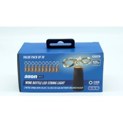 Wine Bottle LED String Light 10pk. 2m. Pure White Ason Décor