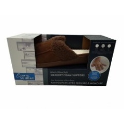 Men's Ultra Soft Memory Foam Slippers Slip On Brown Ass't Sizes Every Sunday