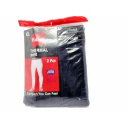 Thermal Pants 2pk. XL Hanes Ass't