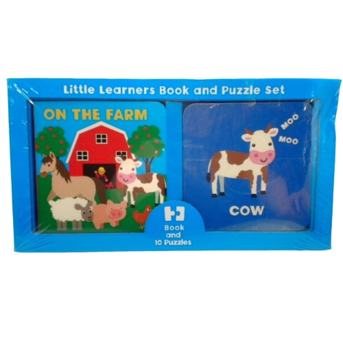 Little Learners Book & Puzzle Set On The Farm