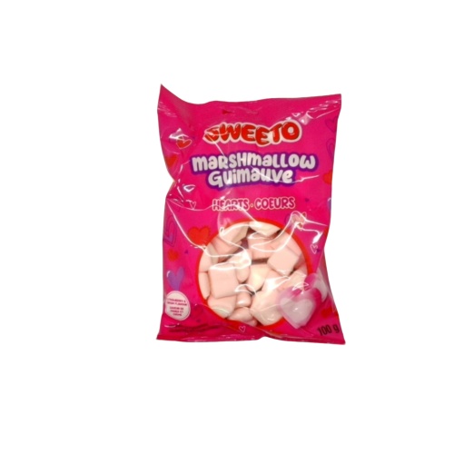 Sweeto Marshmallow Hearts 100g.
