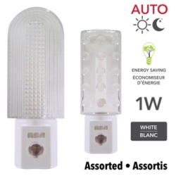Night Light 1W Auto Asst Shapes RCA