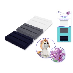 Carvers' Clay: 60g Polymer Oven-Bake Asst  3-col 20g ea E) CLASSIC