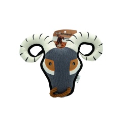 Squeaky Dog Toy Goat Head Assorted Pet Perfect