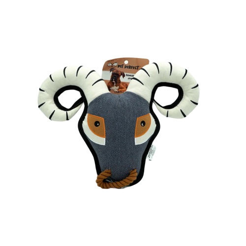 Squeaky Dog Toy Goat Head Assorted Pet Perfect