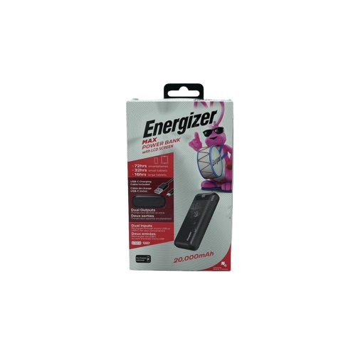 20,000mAh Ultimate Power Bank w/LCD Screen Triple Output Energizer