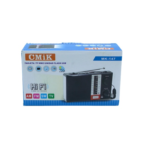 AM/FM/SW/TV Rechargeable Mini Radio w/USB & Flashlight Cmik