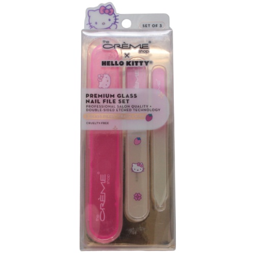 The Creme Shop Hello Kitty 3ct Glass Nail File Set Strawberry