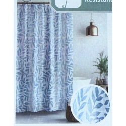 Shower Curtain Blue-grey Vines 70x72 Inch Polyester Printed Fabric