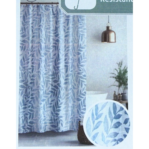 Shower Curtain Blue-grey Vines 70x72 Inch Polyester Printed Fabric