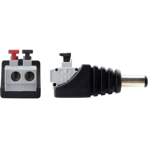 DC plug 2.1mm with push button terminal