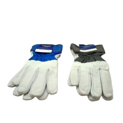 Insulated Leather Fitters Work Gloves Blue Or Grey Cuff(2 for $9.99)