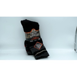 Men's Socks 2pk. Realtree Black W/ Yellow/Red Stripe Size 10-13