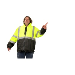 High Viz Jacket Reversible 3XL Black & Yellow Domtex