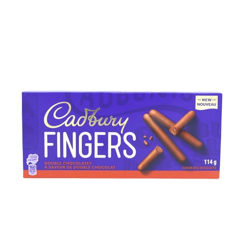 Cadbury Fingers Cookie Sticks Double Chocolatey 114g.