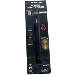 Surge Protector 6 Outlets 2 USB 6' Braided Cord 1200J Monster