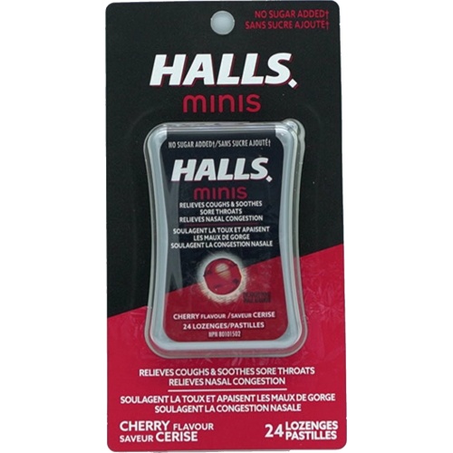 Halls Minis Lozenges 24pk. Cherry Flavour
