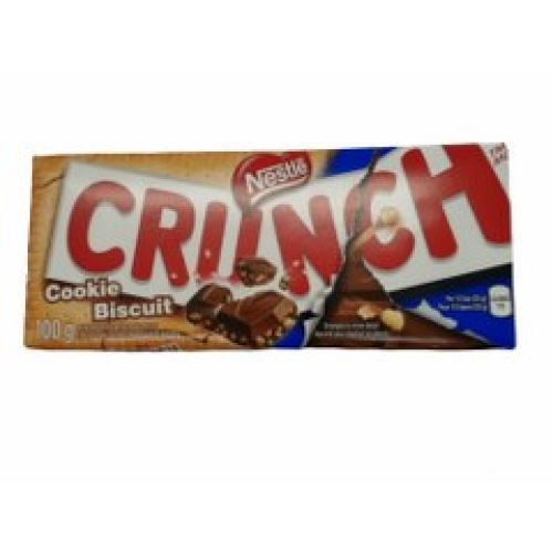 Crunch Cookie Biscuit Chocolate Bar 100g. Nestle