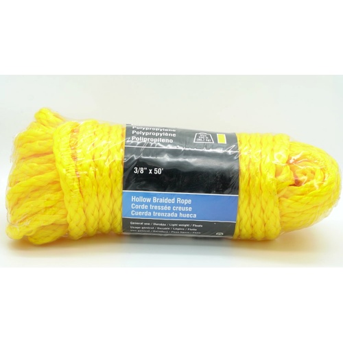 Polypropylene Rope 3/8 X 50' 200lb.hollow Braided Onward