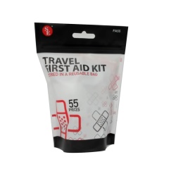 Travel First Aid Kit 55pcs. In Reusable Bag
