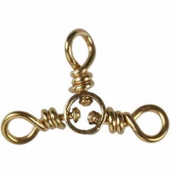 3-way Swivels W/ Twisted Wire Eyes Size 6 6pc. Danielson