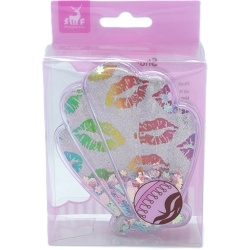 Hairbrush Seashell Glitter Lips