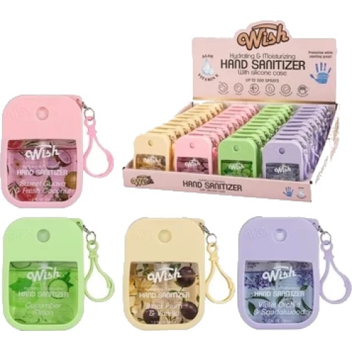 Hand Sanitizer Spray 35ml Ass't Scents w/ Clip Wish
