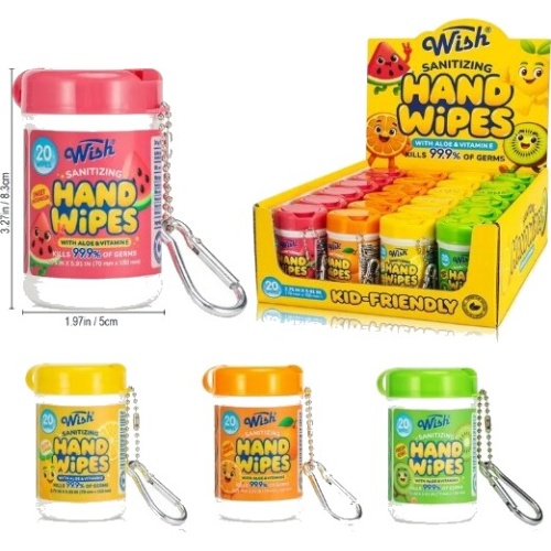 Santizing Wipes 20ct Ass't Scents Wish