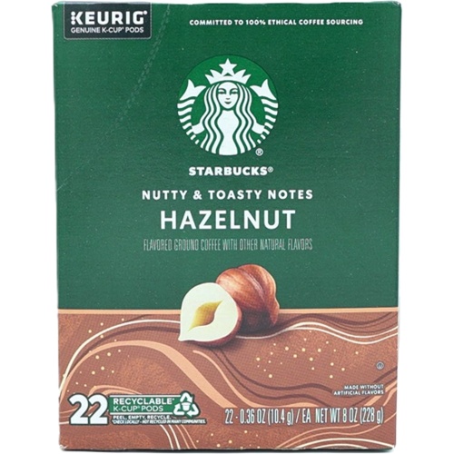 Starbucks Hazlenut Ground Coffee 22 K-cup Pods (past B.b Date)