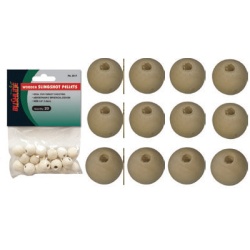 Wooden slingshot pellets