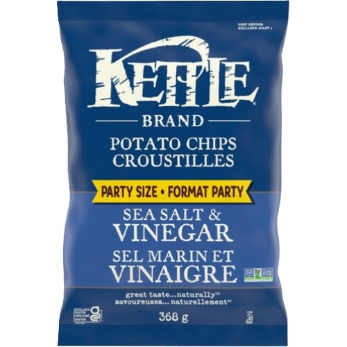 Kettle Brand Potato Chips Sea Salt & Vinegar 368g. Party Size