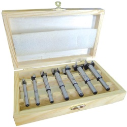 Forstner bit set 7 pc 3/8 shank 1/4 3/8 1/2 5/8 3/4 7/8 1 inch