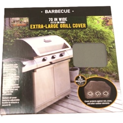 Extra Large Grill Cover 70 x 24" x 46" Charcoal Grey Polyester Material"