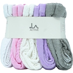 Baby Tights 5pk. Pink, White, Lavender, Ivory, Grey 12-24 Months La Active