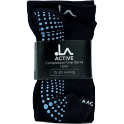 Compression Grip Socks 1 Pair Black/Blue La Active