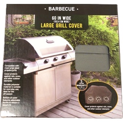 Large Grill Cover 60 x 24" x 46" Charcoal Grey Polyester Material"