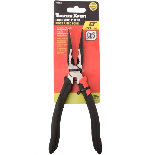 Long Nose Pliers 8 Black Carbon Steel Tooltech