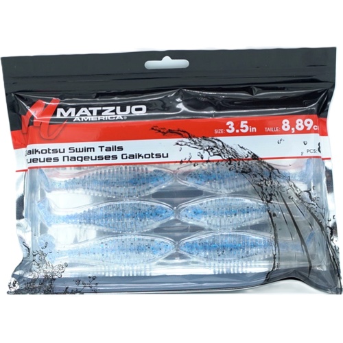 Gaikotsu Swim Tails 3.5 8pk. Oyster Matzuo