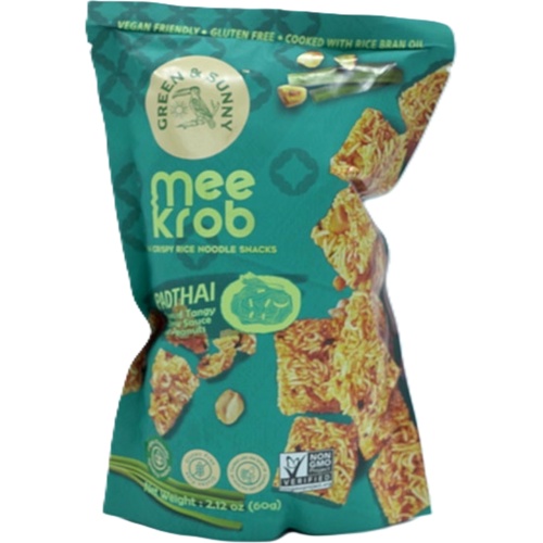 Mee Krob Pad Thai Sweet & Tangy Tamarind w/Peanuts Thai Crispy Rice Noodle Snack 60g.