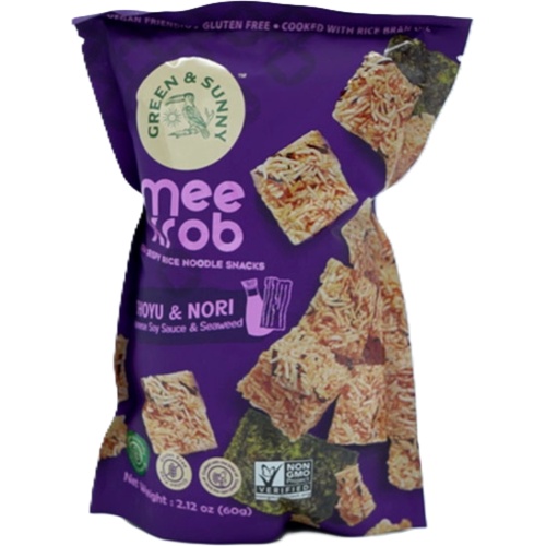 Mee Krob Shoyu & Nori Japanese Soy Sauce & Seaweed Thai Crispy Rice Noodle Snack 60g.