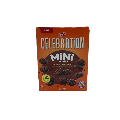 Celebration Mini Cookies Double Chocolate 200g. Leclerc