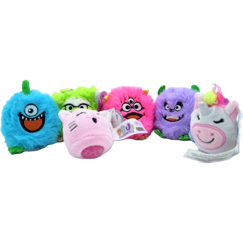 Plush Ball Keyring Squishy Monsters 6 Assorted