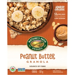 Peanut Butter Granola Cereal 325g. Natures Path Organic