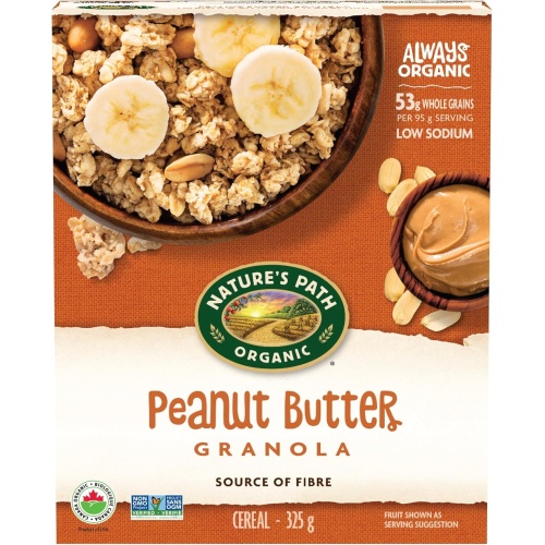 Peanut Butter Granola Cereal 325g. Natures Path Organic