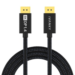 Displayport Cable 10' 32.4gbps 8k@60hz, 4k@144hz, 1080p@240hz iVANKY (needs Label)