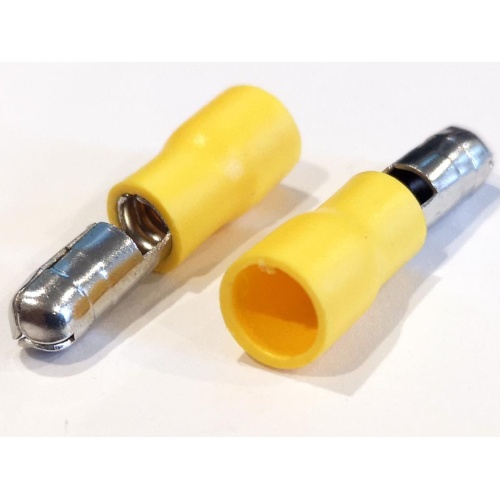 Bullet Terminals Male .195 10-12 25pk. Yellow Vinyl Insulated Tuf Pug